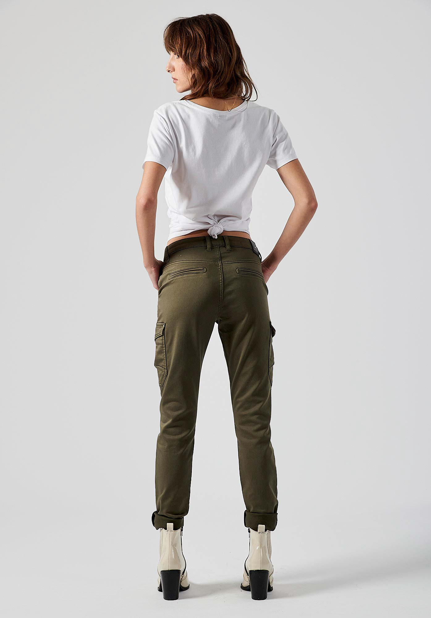 DERA   Jean slim kaki femme