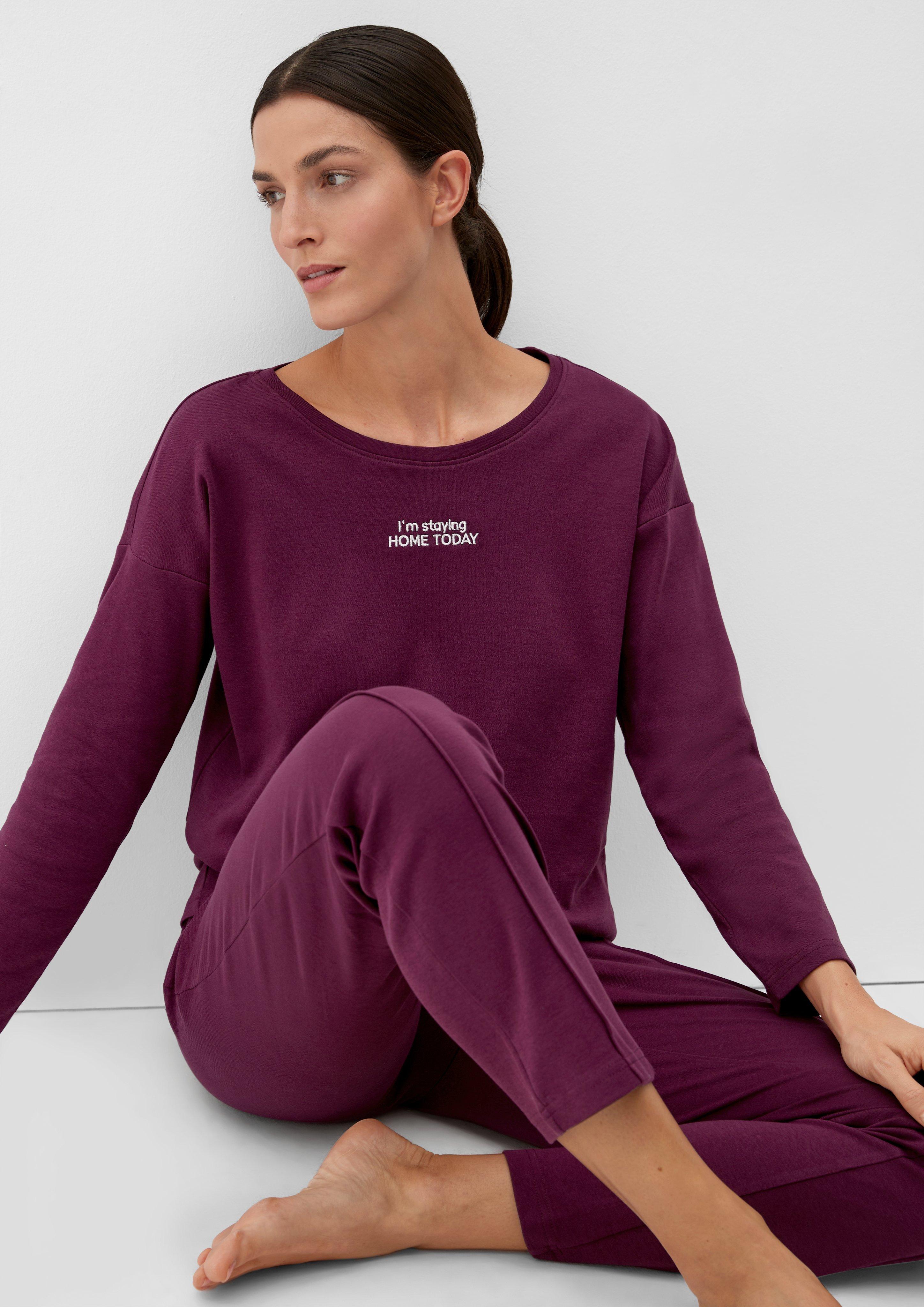 Pyjama mit Schriftzugprint  6008018-4900