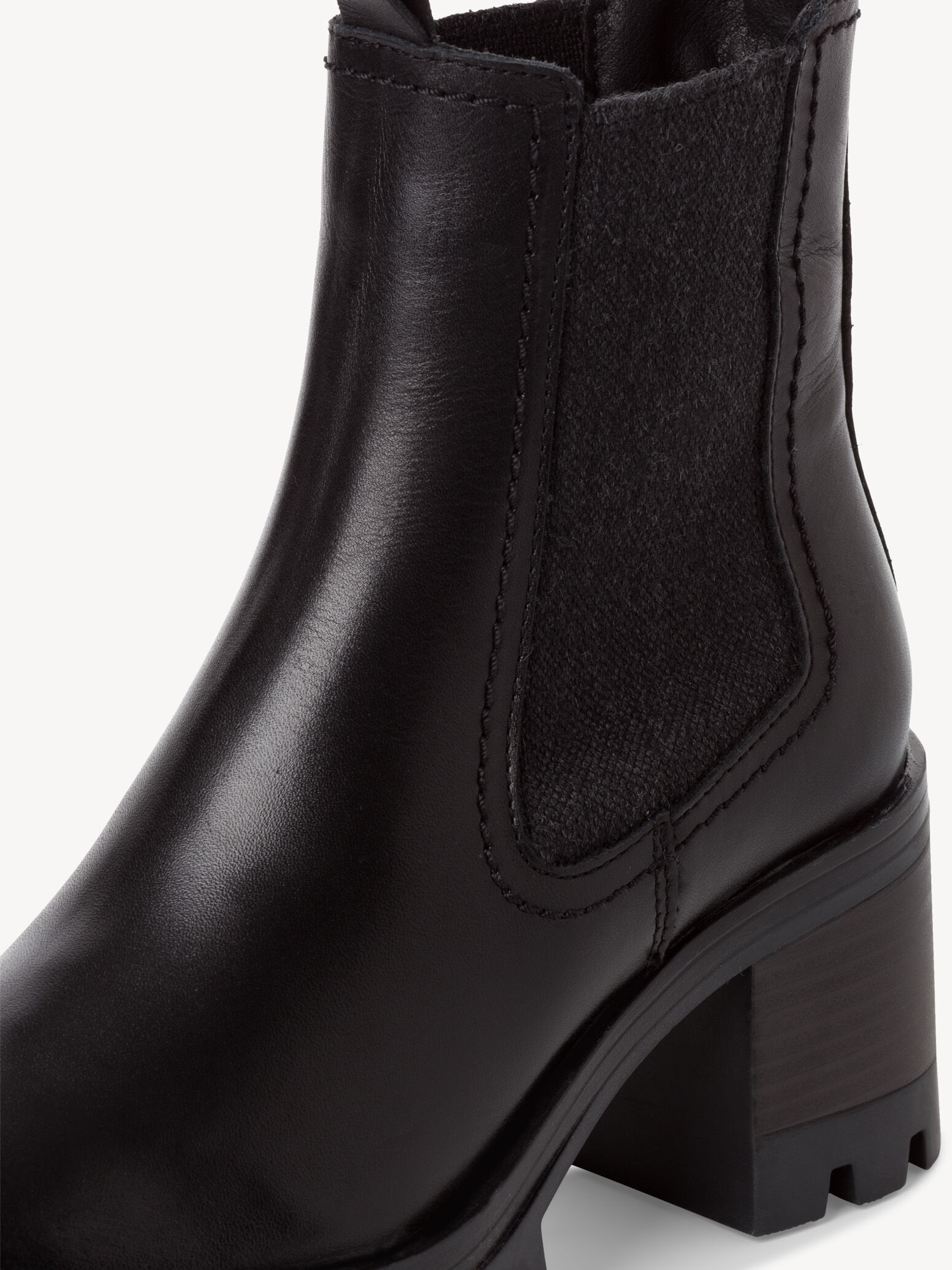Bottine Chelsea en cuir - noir