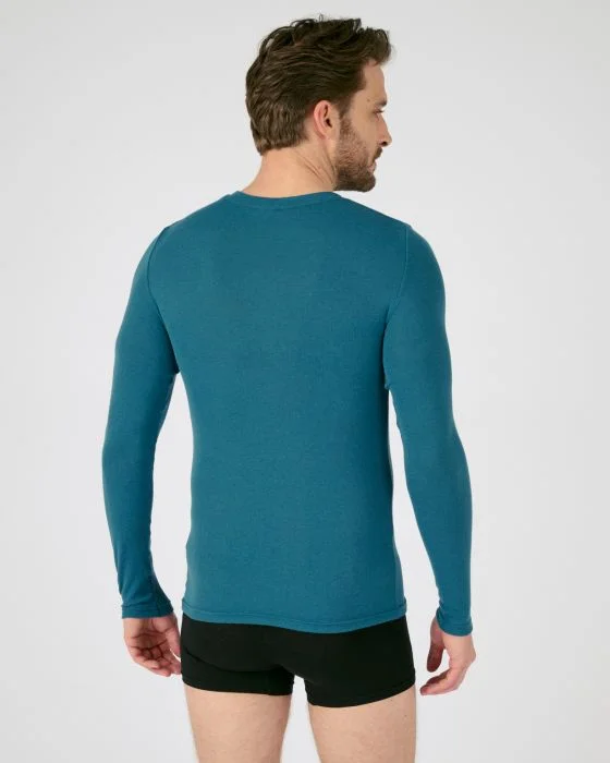 T-shirt col rond fine côte Thermolactyl Sensitive, manches longues
