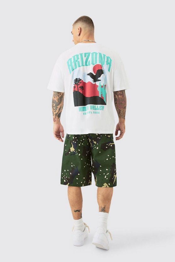Oversize T-Shirt mit Arizona-Print
