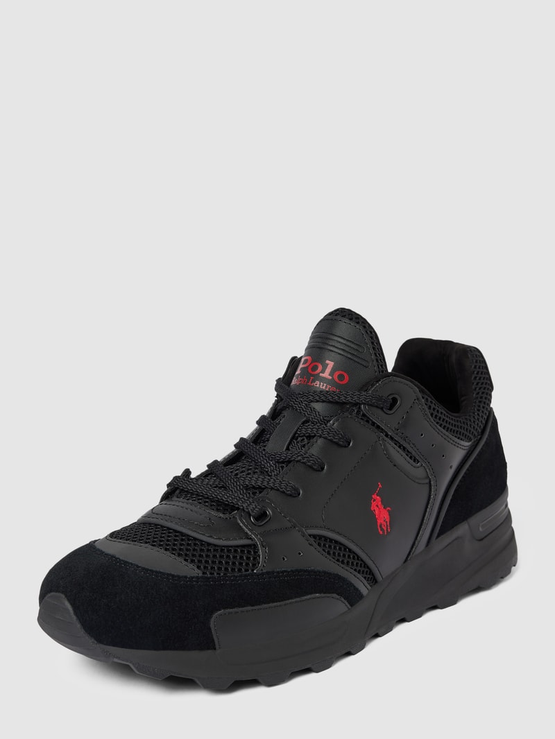 Sneaker mit Label-Print in schwarz