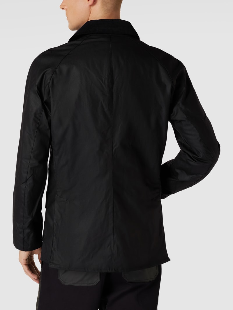 Waxparka mit Umlegekragen Modell 'ASHBY' in schwarz