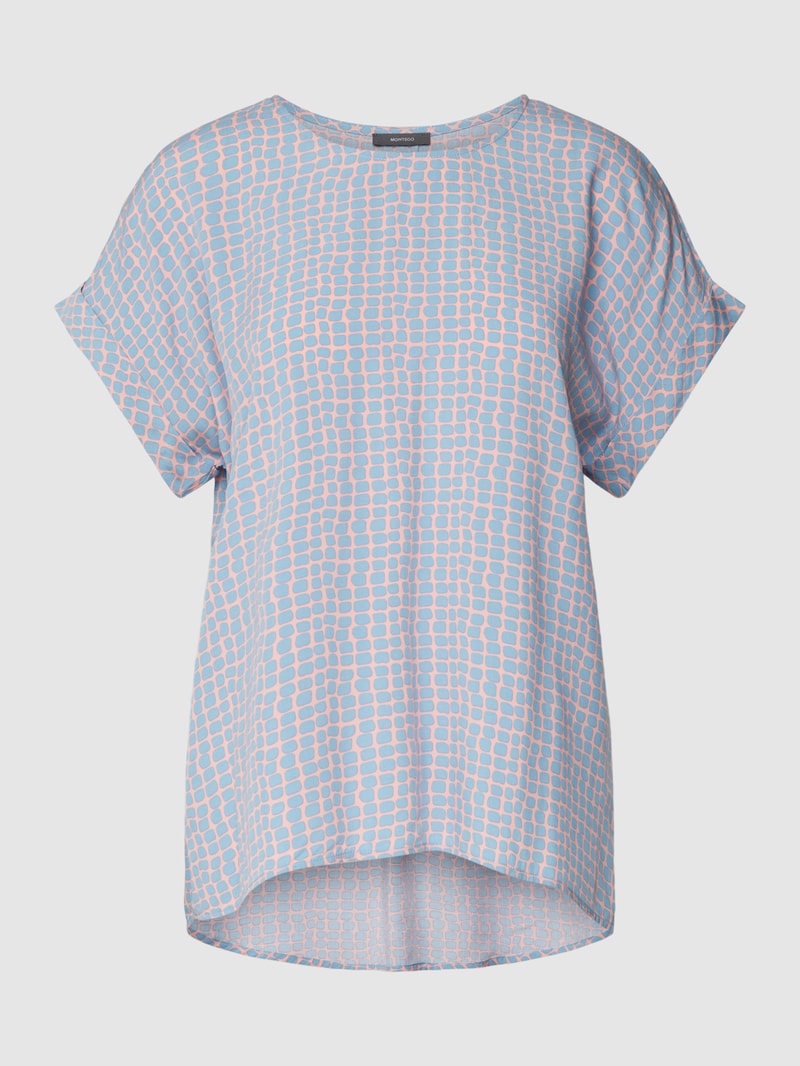Blusenshirt mit Allover-Muster in lagune