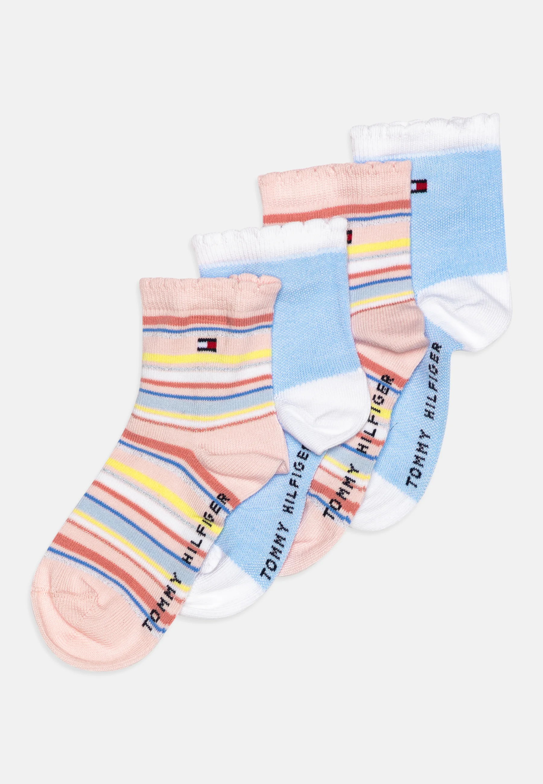 Tommy Hilfiger KIDS STRIPE UNISEX PACK DE 4 - Calcetines