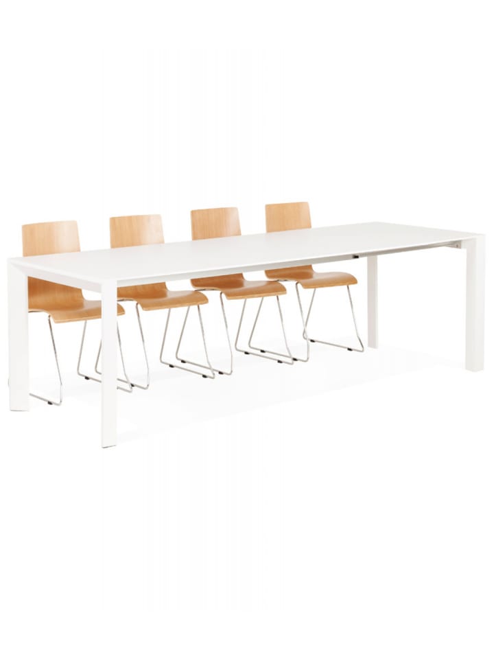 KADIMA DESIGN Esstisch MAMAT Ausziehbar Matt Weiß | Eleganter Stil günstig kaufen onesize