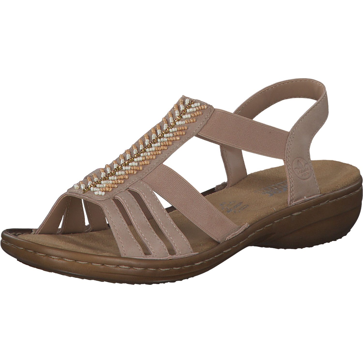Rieker 60852, Klassische Sandalen, Damen, Beige