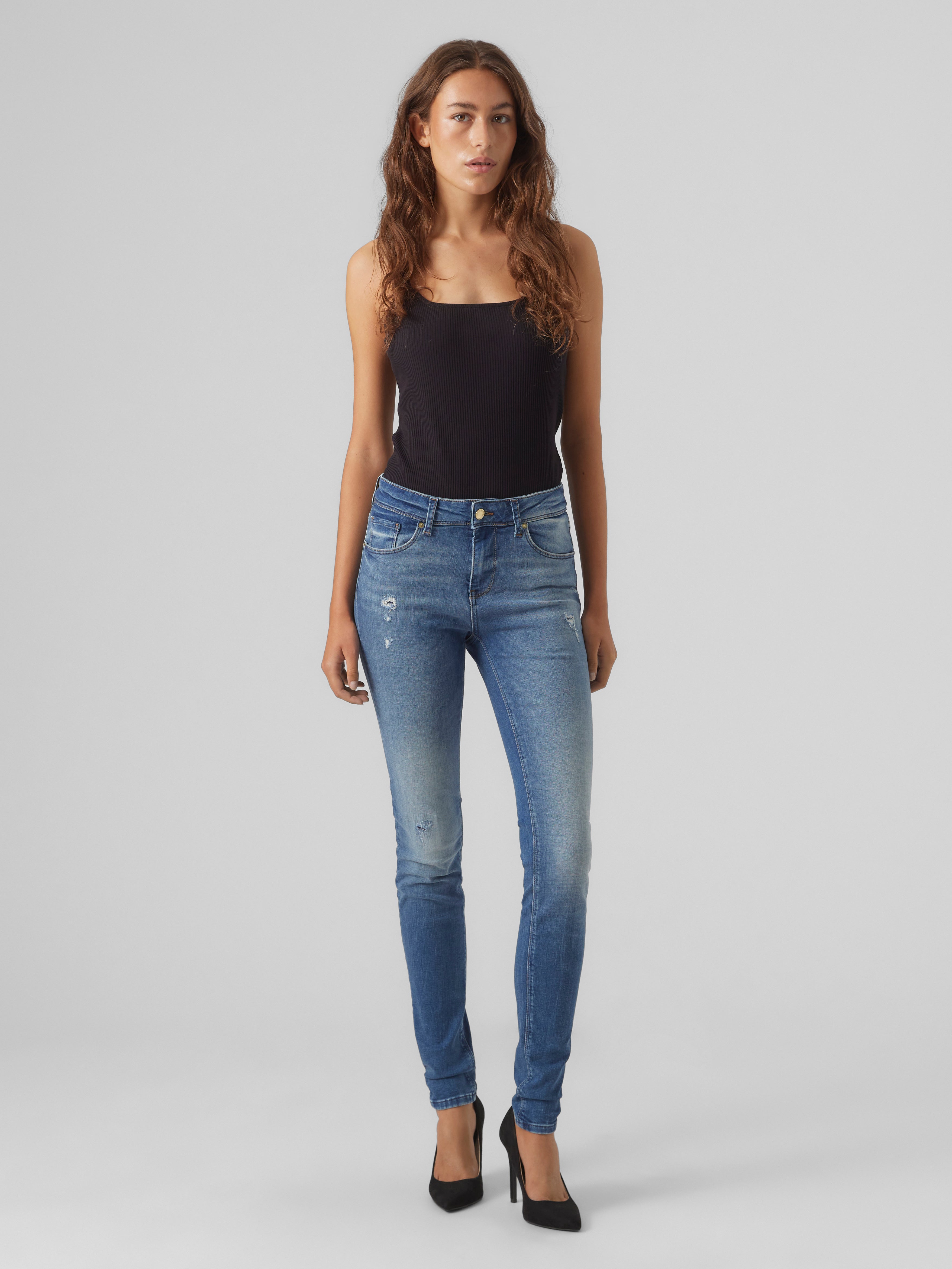 VMLUX Mid Rise Slim Fit Jeans