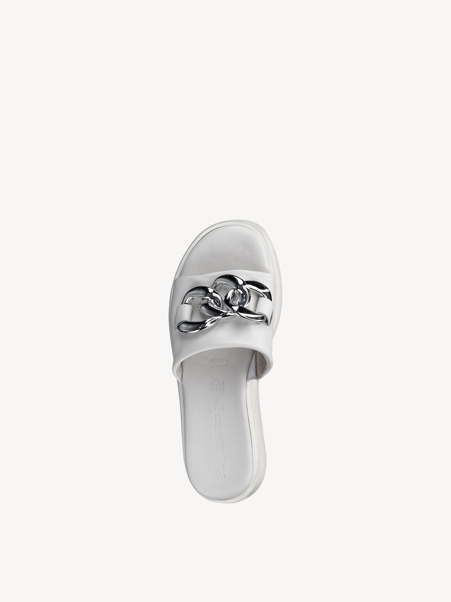 Mule en cuir - blanc