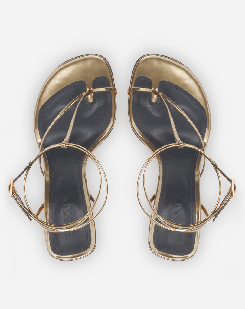 SANDALES SEQUENCE BY LANVIN EN CUIR MÉTALLISÉ