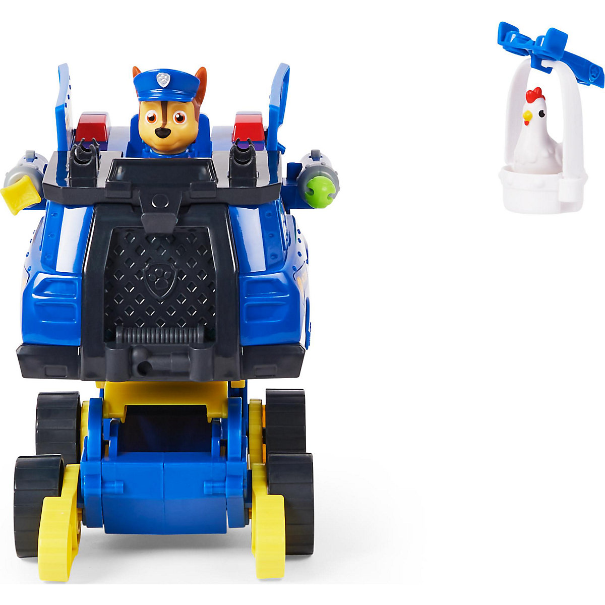 Paw Patrol Chases Rise and Rescue verwandelbares Spielzeugauto mit Actionfiguren und Zubehör, ab 3 Jahren, Polizeifahrzeug, Kinderspielzeug