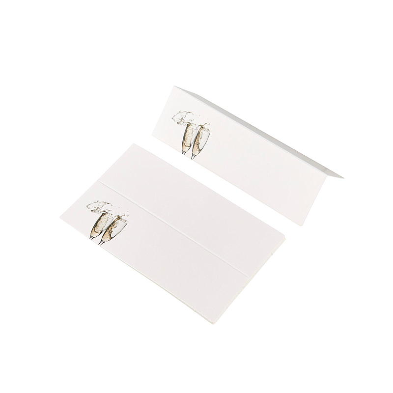 Bordkort stående 10-pk champagne