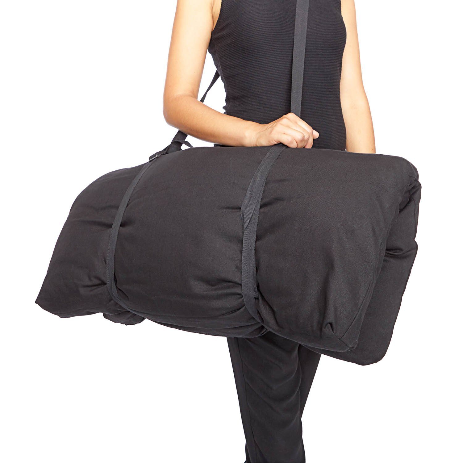 bodhi Meditationskissen Meditationsmatte Zabuton BASIC 80 x 80 cm schwarz