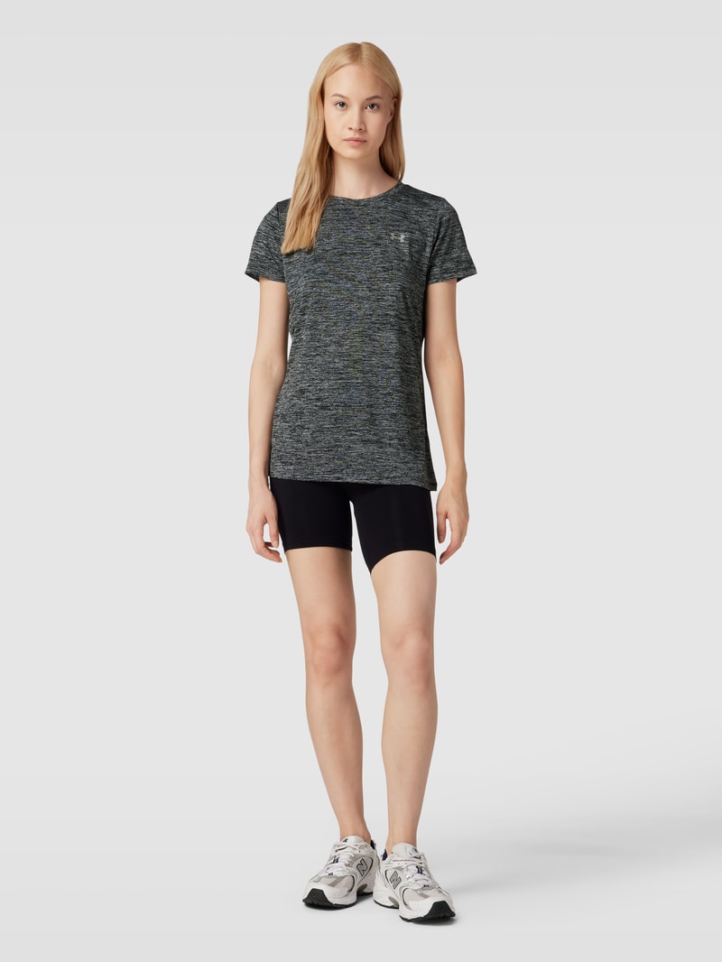 T-Shirt mit Label-Print in schwarz