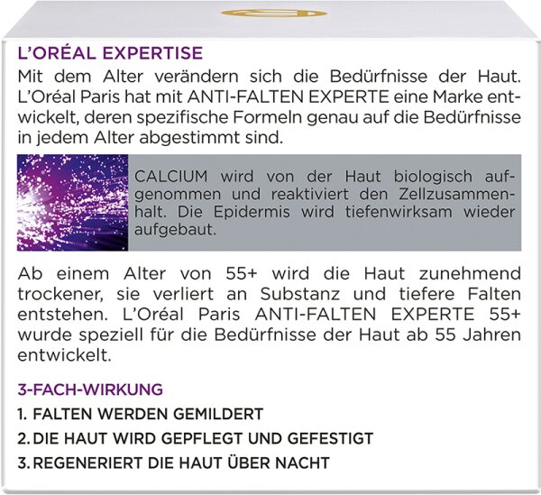 L'Oréal Paris Anti-Falten-Expert 55+ Calcium Nachtcreme
