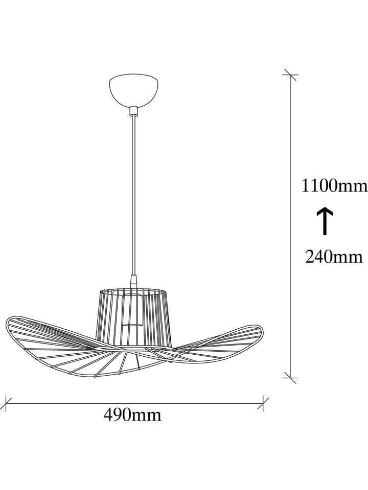 Opviq Hängeleuchte in Schwarz - (H)24 x Ø 50 cm günstig kaufen onesize