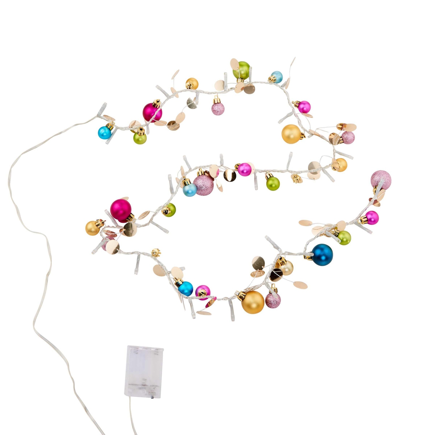 JOLLY LIGHTS LED-Lichterkette mit Kugeln und USB-Batteriefach