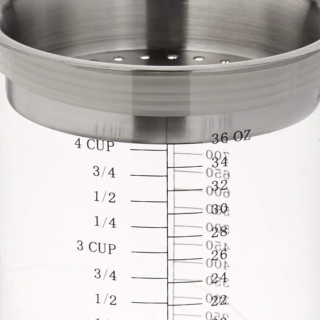 Küchenprofi Fett-Trennkanne 1 Liter, Aus Glas & Rostfreiem Edelstahl