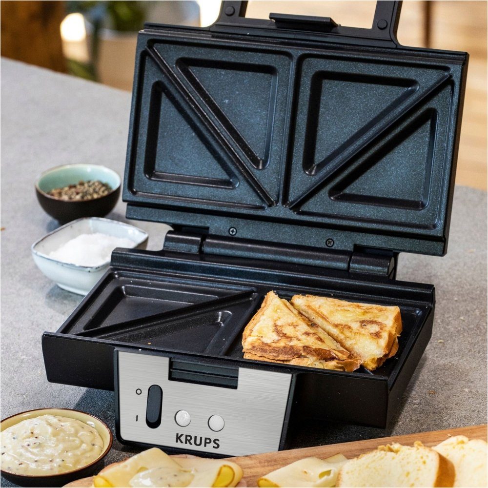 Krups Sandwichmaker FDK453 - Sandwichmaker - silber/schwarz