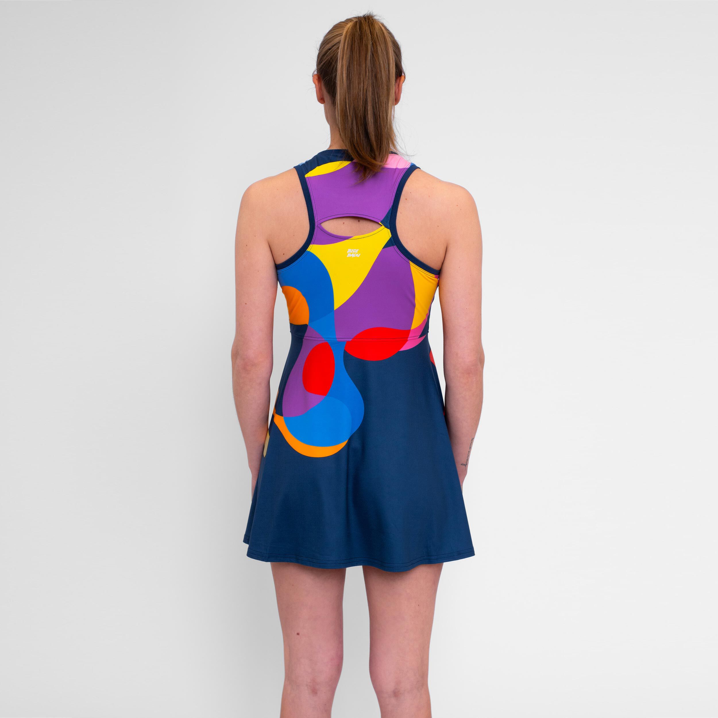 Twiggy Kleid Damen - Dunkelblau, Mehrfarbig