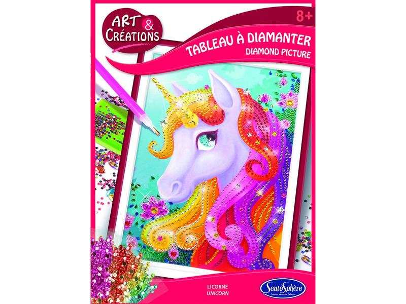 Tableau à diamanter Licorne