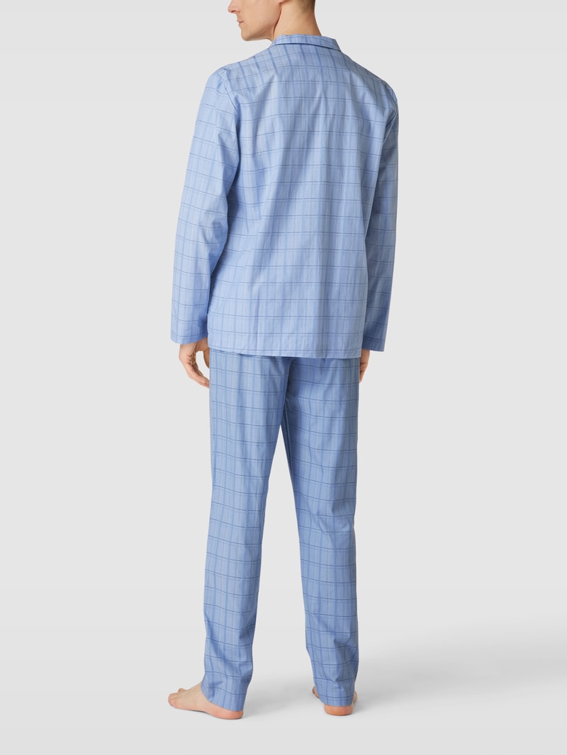 Pyjama mit Allover-Muster Modell 'Ian' in hellblau