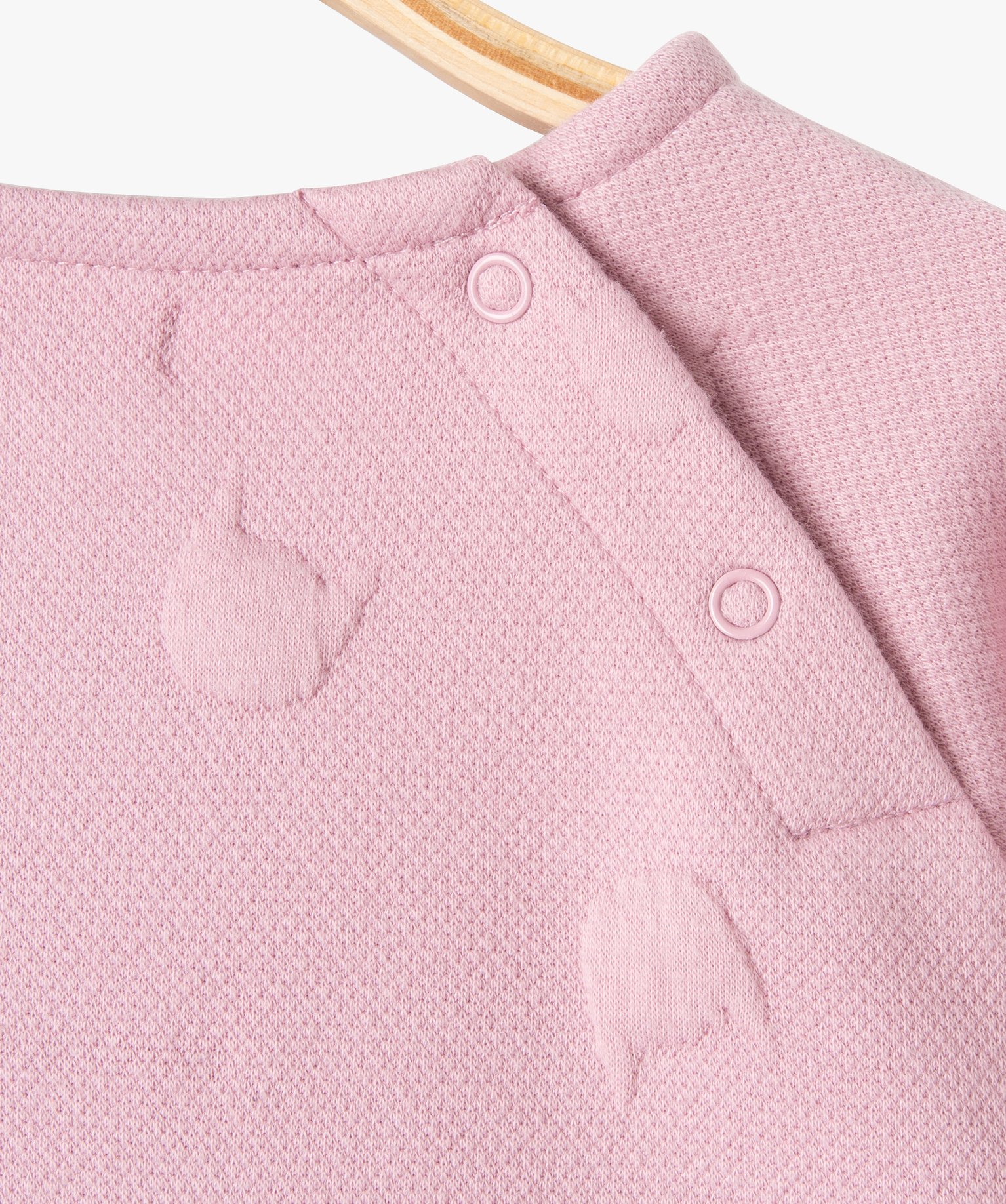 Robe bébé fille en maille à motif chat gaufré violet clair | GEMO
