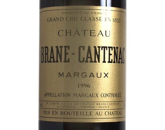 Château Brane-Cantenac Rouge 1996, Second Cru Classé En 1885 Bordeaux Margaux