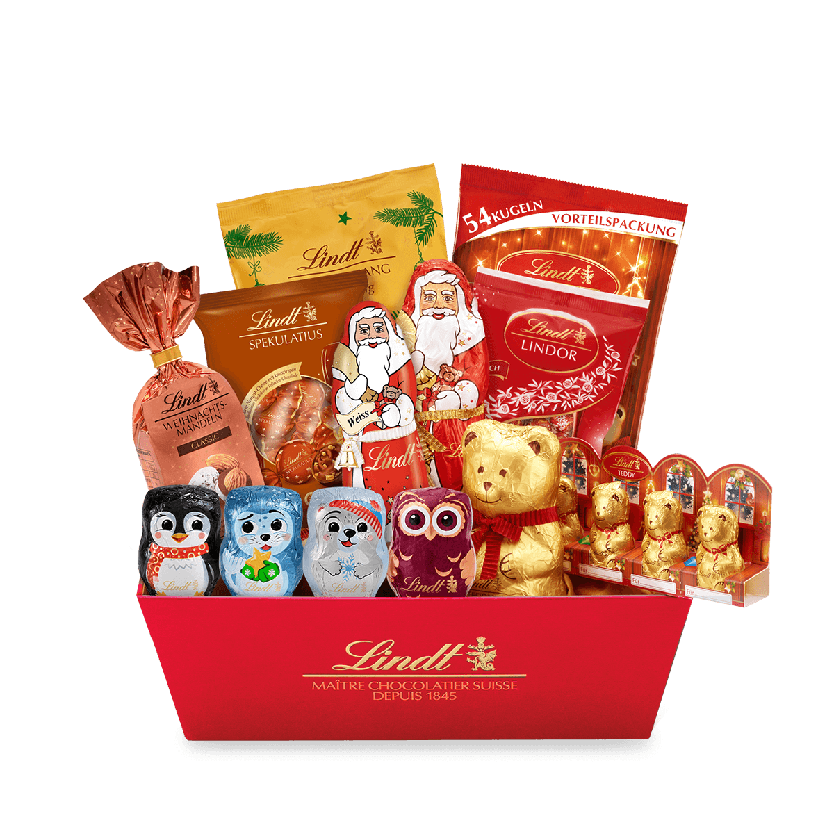 Lindt Familien Weihnachtsgeschenkkorb, 1274g