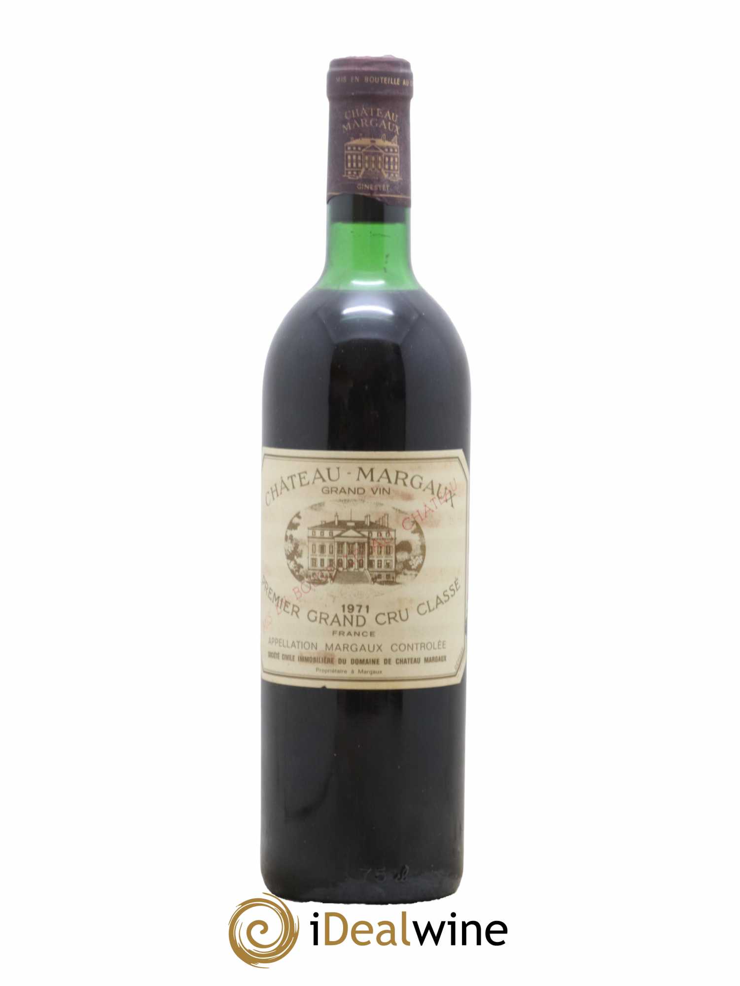 Château Margaux 1er Grand Cru Classé  1971 - Lot de 1 Bouteille