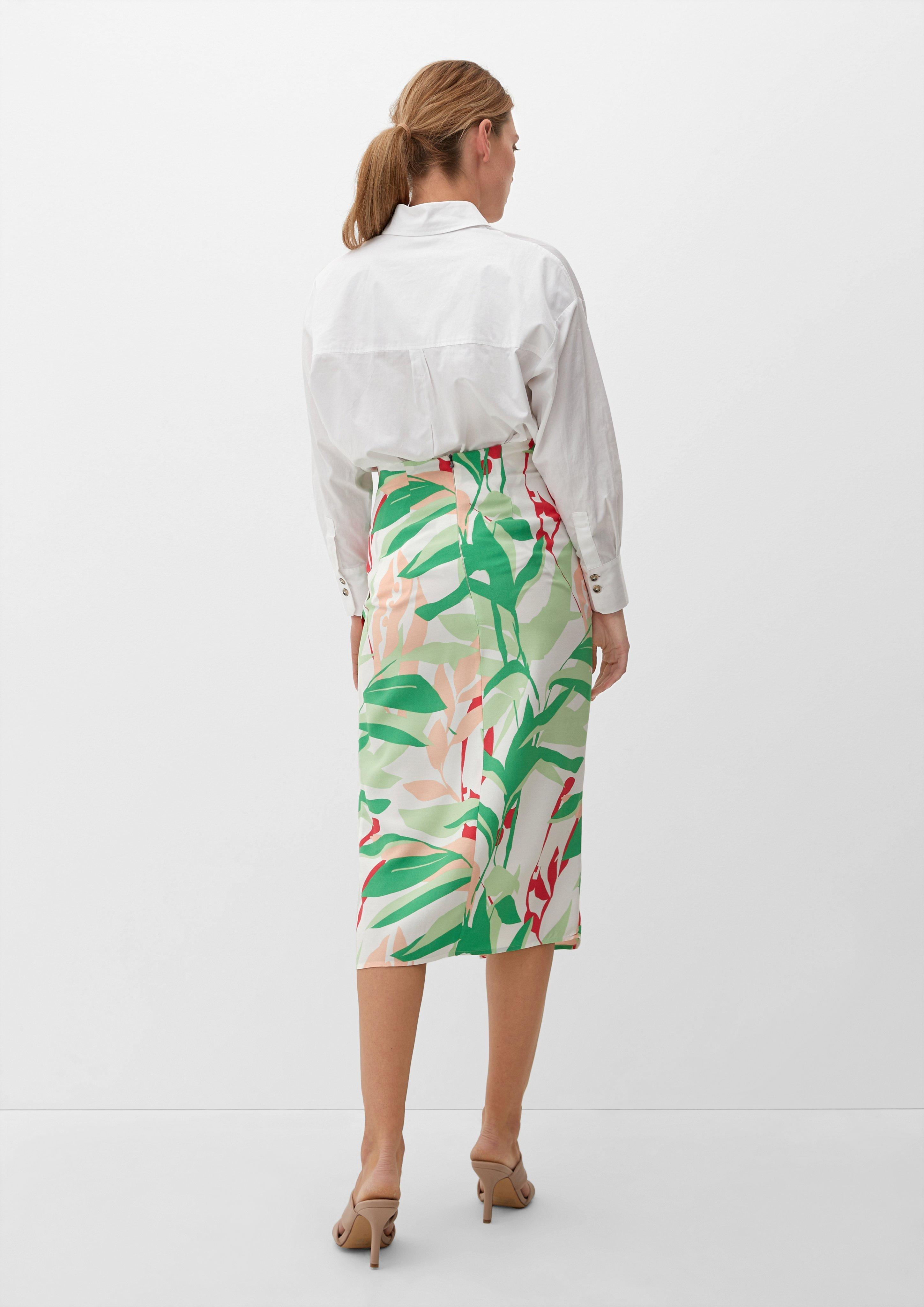 Midi-Rock mit Allover-Print  2130244-02A1