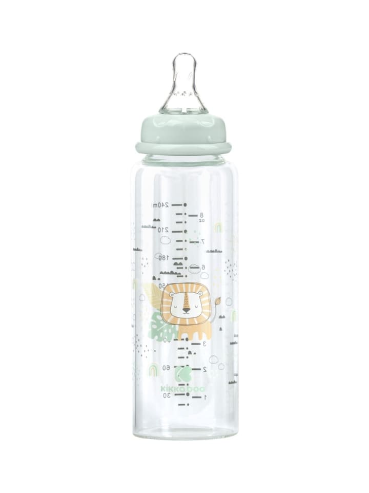 Kikkaboo Baby Glasflasche Savanna 240ml in grün günstig kaufen onesize
