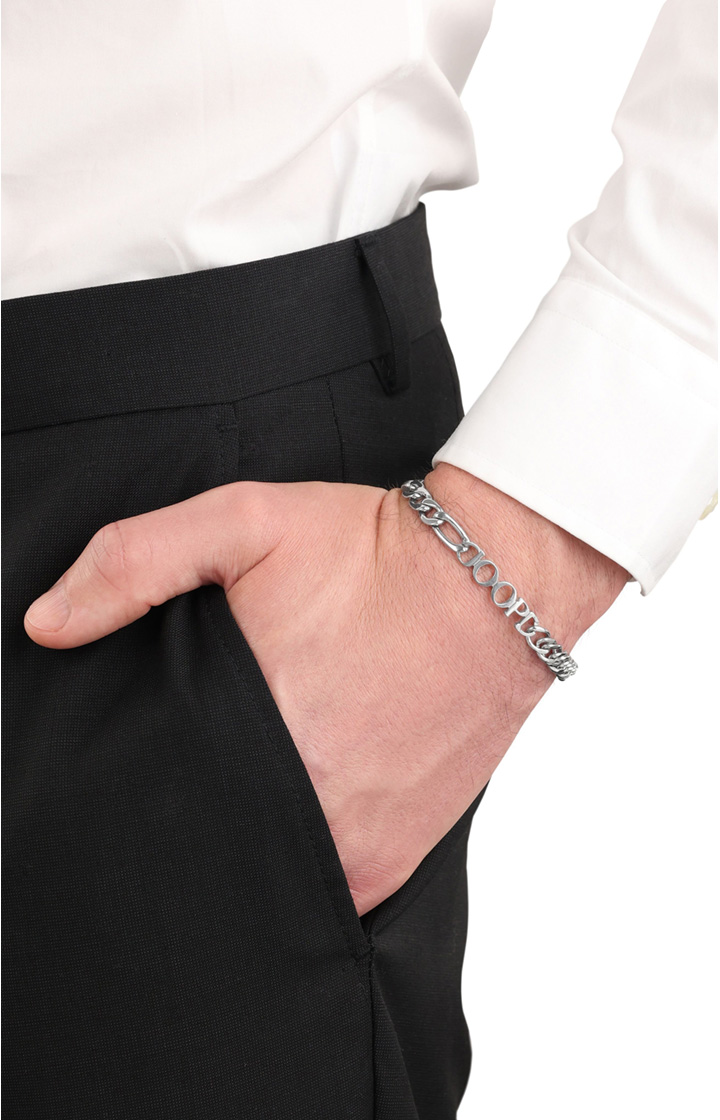 Panzer-Armband in Silber