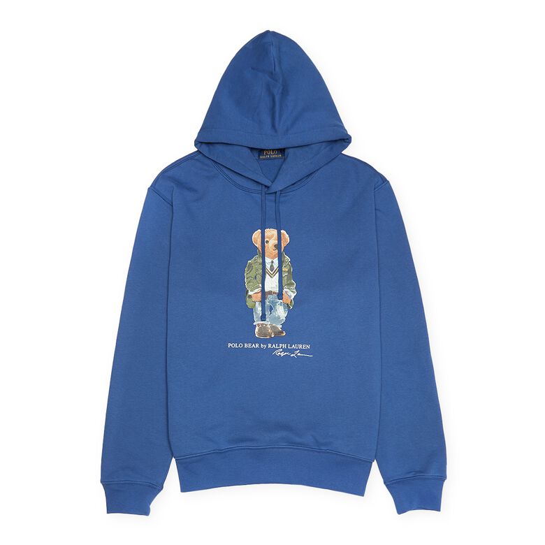 Polo Ralph Lauren Bear Fleece Hoodie beach royal blue
