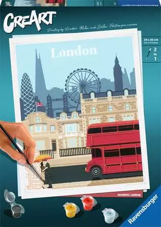 CreArt Farbenfrohes London - Malen nach Zahlen für Erwachsene