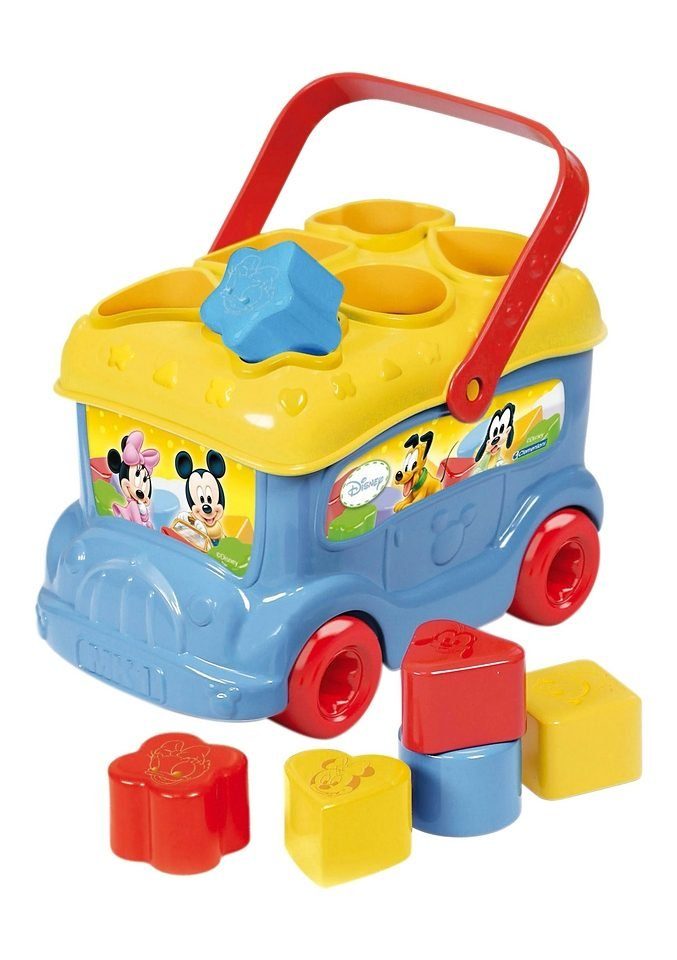 Clementoni® Spielbausteine Baby Clementoni,  Baby Mickey Sortierbus, Made in Europe