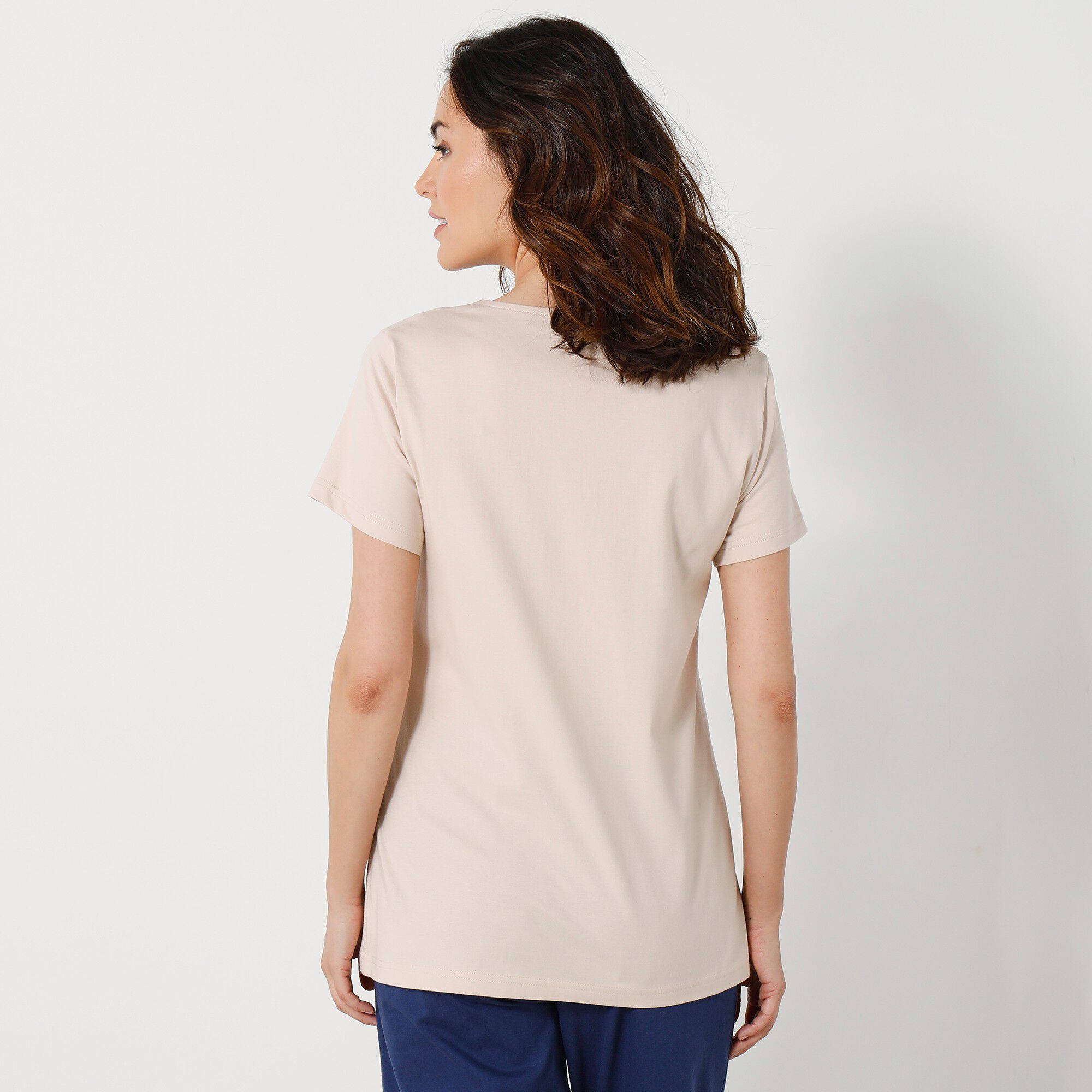 T- shirt pyjama manches courtes motif floral imprimé