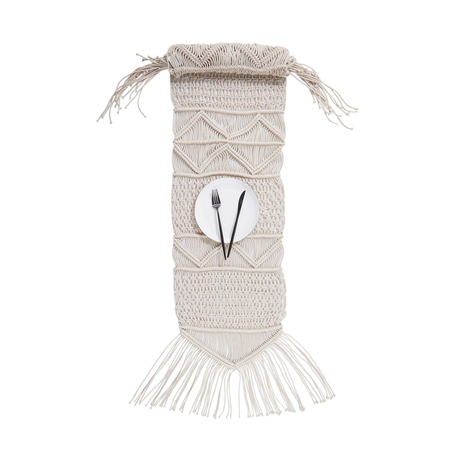 MACRAMÉ Tischläufer L 180 x B 35cm