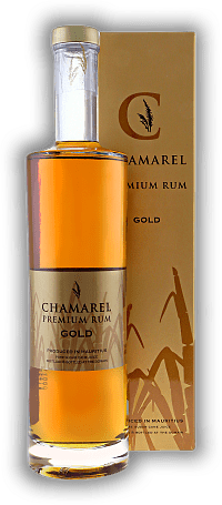 Chamarel Premium Rum Gold Chamarel Premium Rum Gold Frisch und fruchtig mit schöner Balance. 0,7	 Liter - Vol 40%