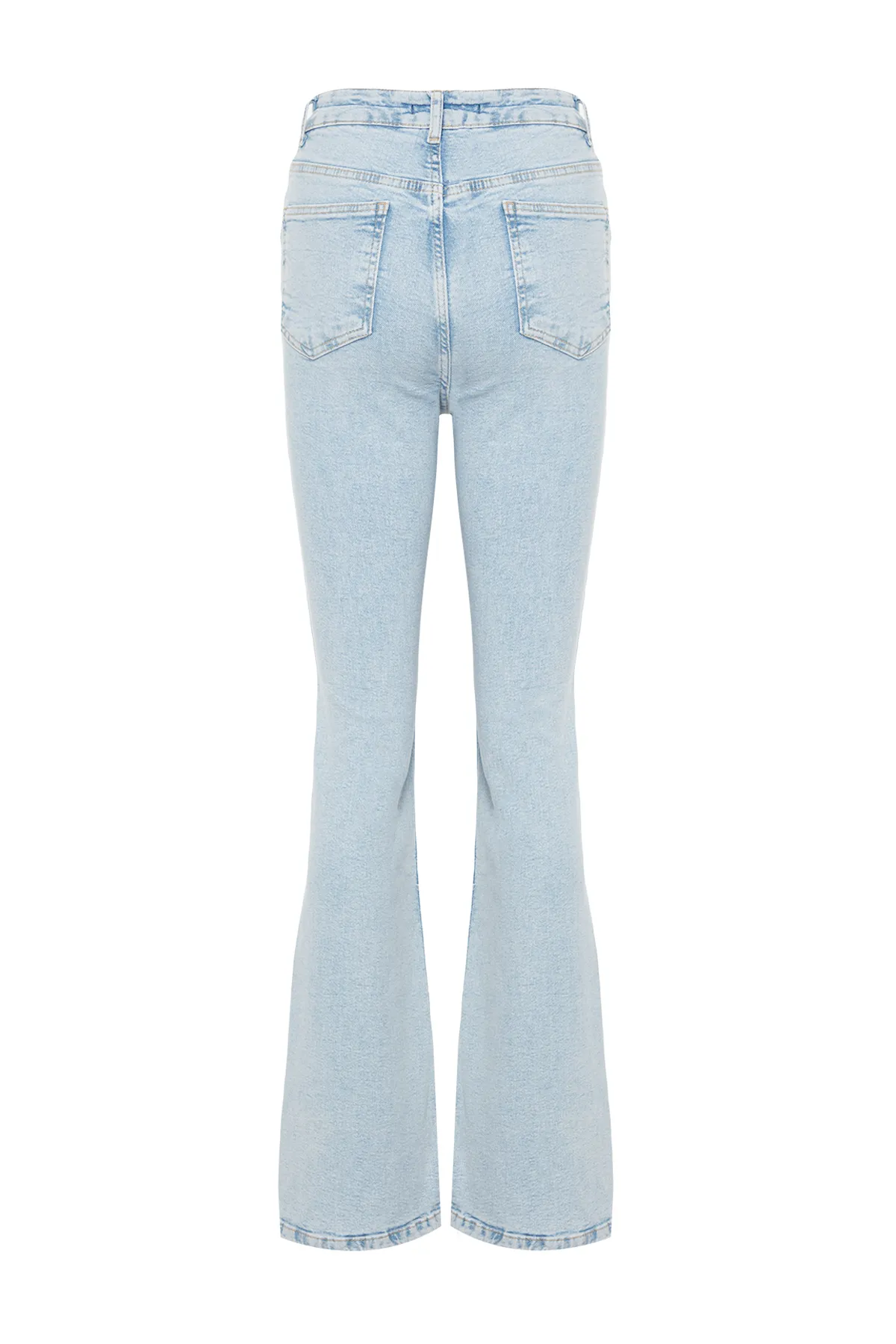 Trendyol Collection  Hellblaue Schlagjeans mit hoher Taille TWOAW24JE00083