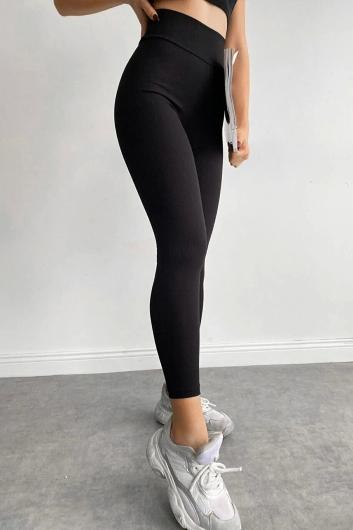 PRENSES  Leggings - Schwarz - Hoher Bund