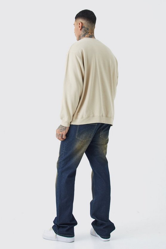 Tall Oversize Sweatshirt mit Rosen-Print