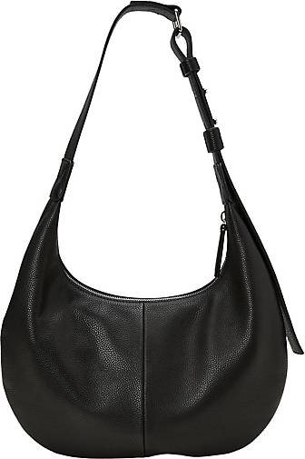 Marc O'Polo Flache Schultertasche aus genarbtem Rindleder
