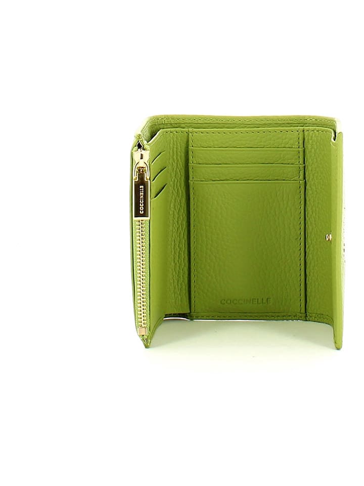 COCCINELLE Leder-Geldbörse in Hellgrün - (B)12 x (H)9 x (T)2,5 cm günstig kaufen onesize