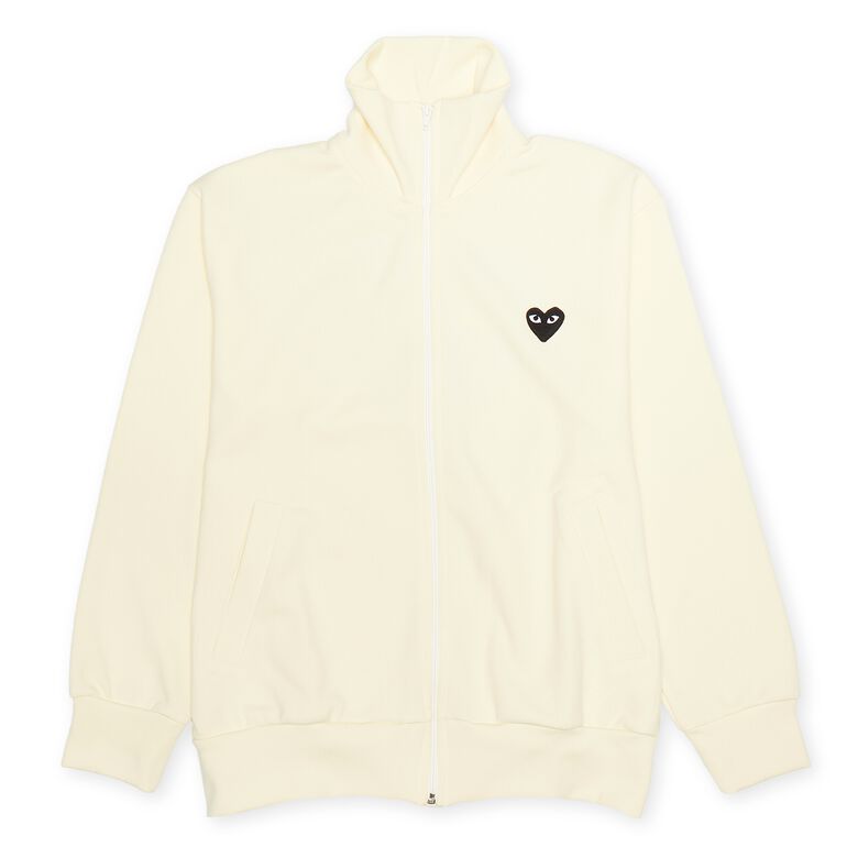 Comme des Garcons Play Play Sweatshirt Big Heart ivory