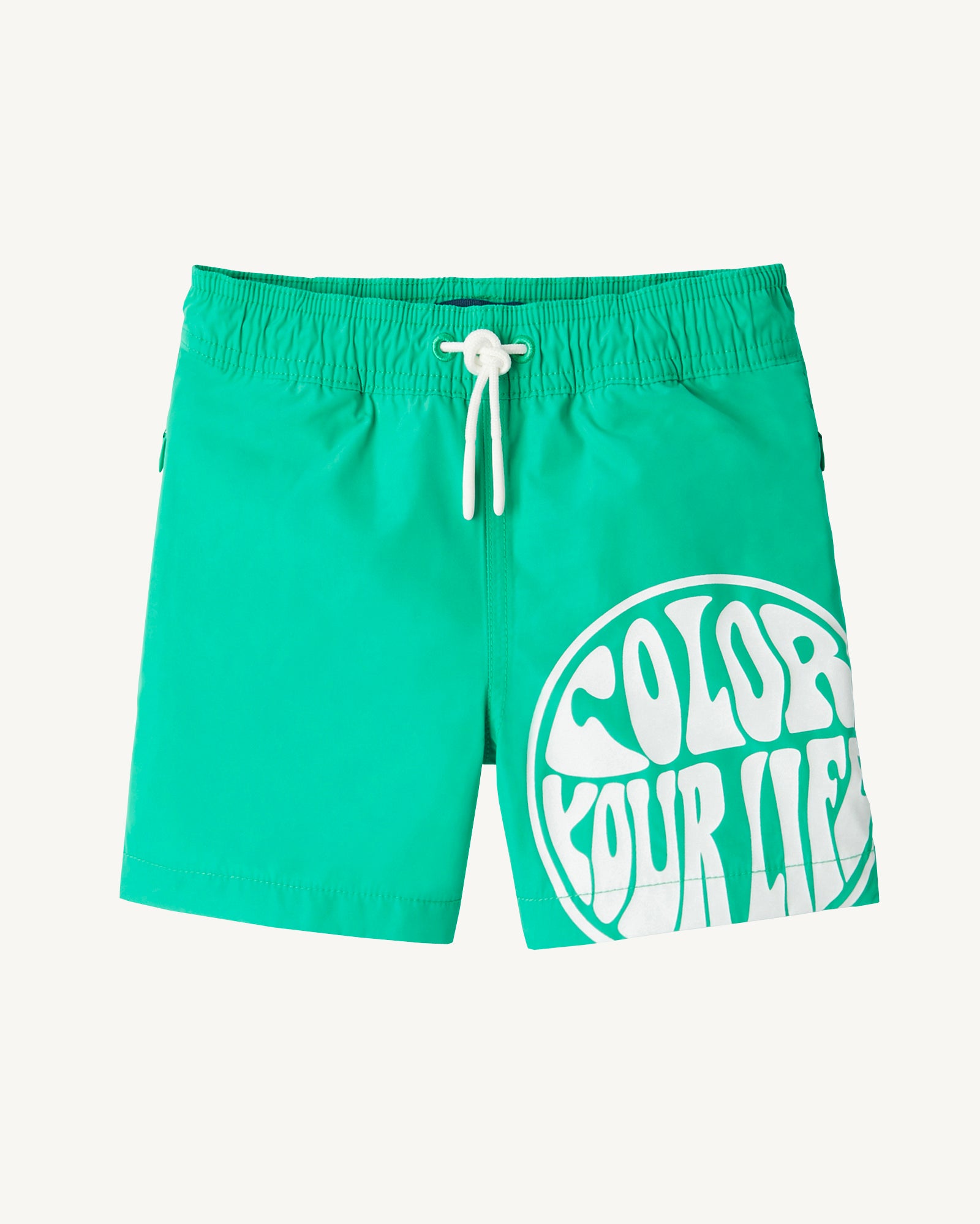 Short de bain Vert/Funday blanc enfant Cassis