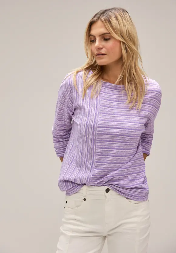 Street One Shirt mit Strukturstreifen