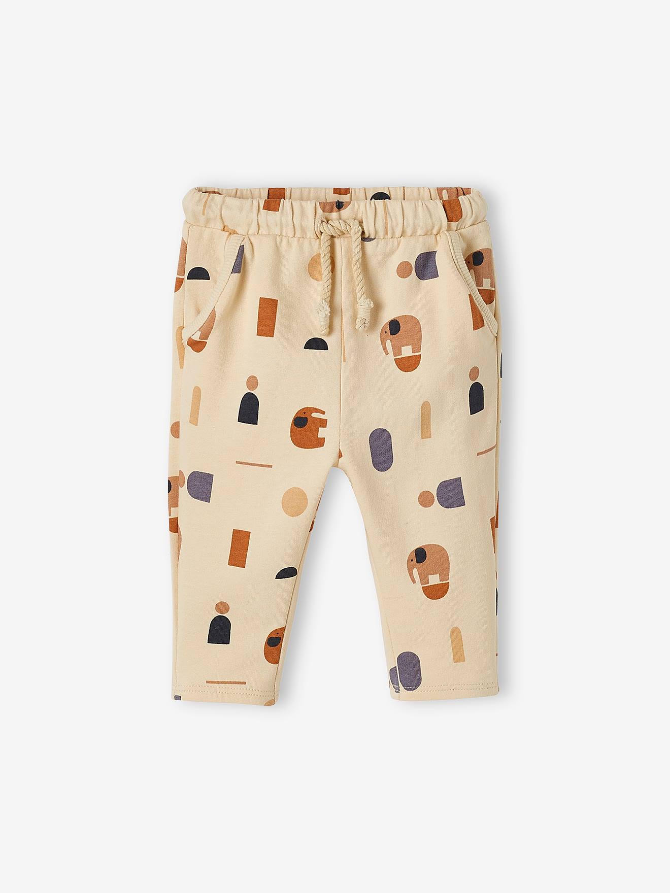 Ensemble bébé T-shirt et pantalon en molleton gris béton