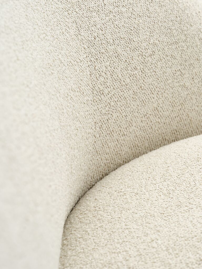 ANDRUP Canapé ovale ANDRUP 3 places, tissu beige