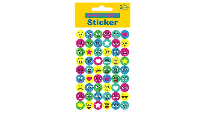 PAP-ART Sticker mit Goldkontur Clownsgesichter
